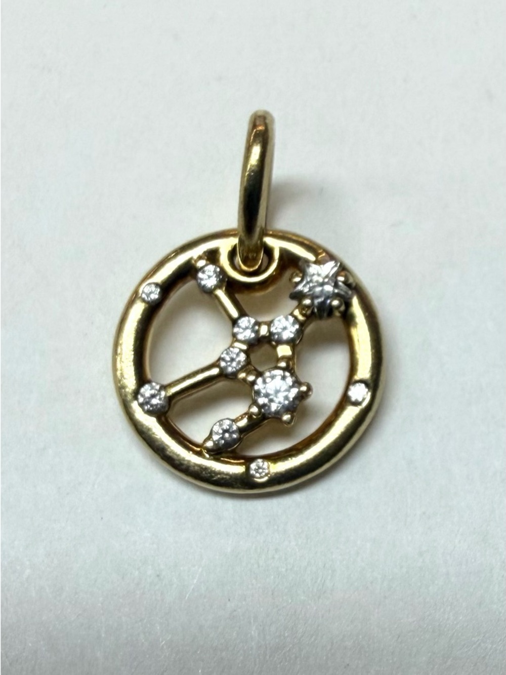 Pandora Moments 14k Gold Plated Virgo Zodiac Dangle Charm 762707C01